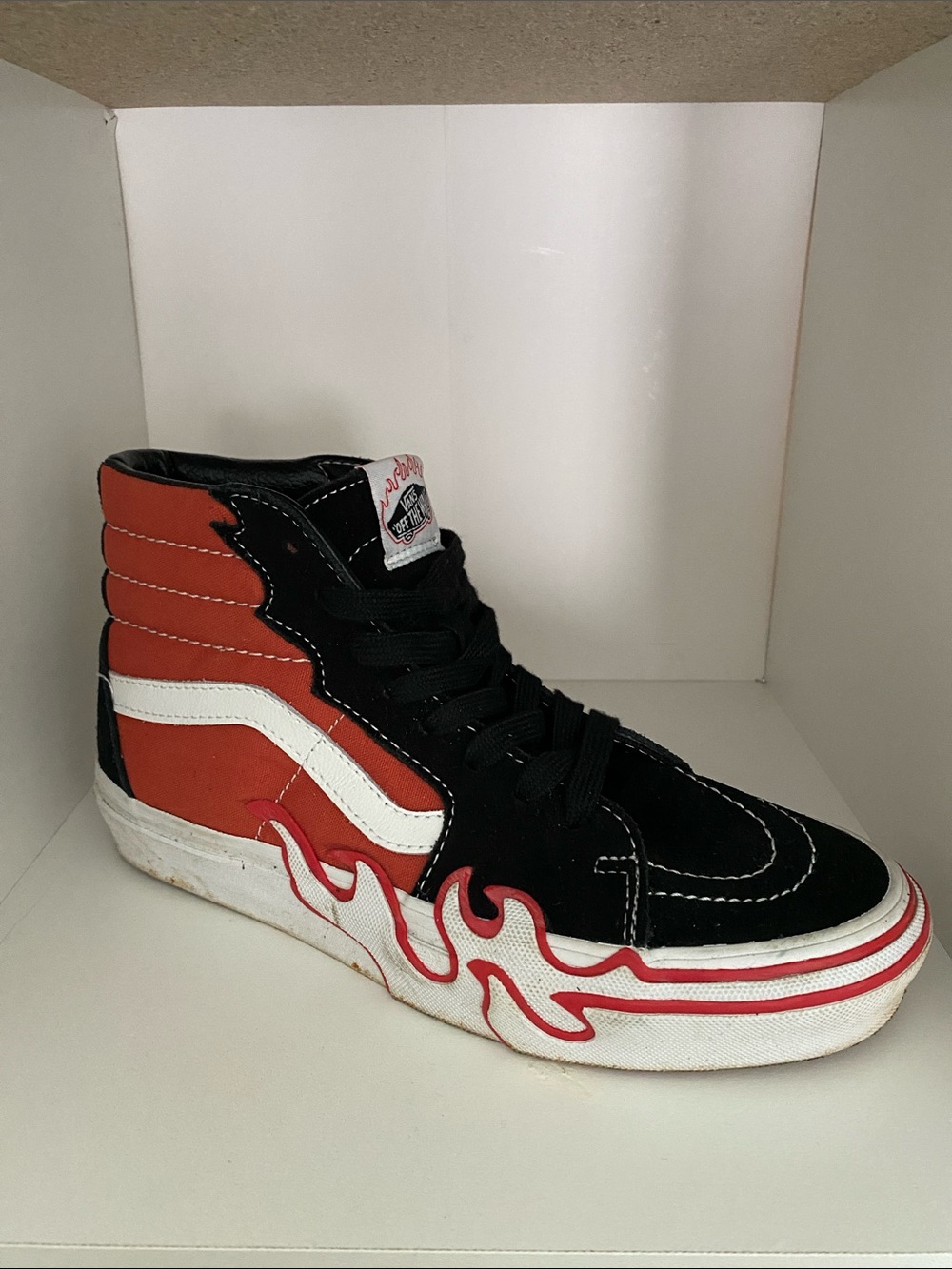 Vans Sk8-hi Black/Red Flames